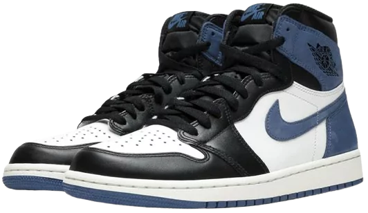 Side View of Jordan 1 High Retro High Blue Moon